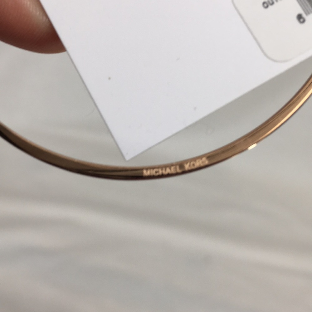 NWT Michael Kors Rose Gold Hoop Earrings, 2.25 ins - Picture 3 of 5